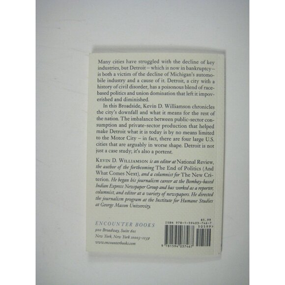 What Doomed Detroit By Kevin D Williamson Paperback Book - Picture 7 of 7
